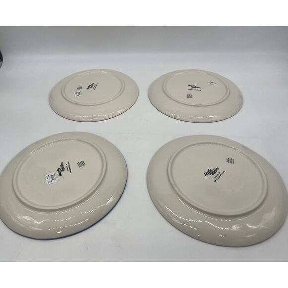 Harlie Brown Studio Belle Journée Stoneware Dessert Plate Set of 4 Plates - Picture 7 of 7
